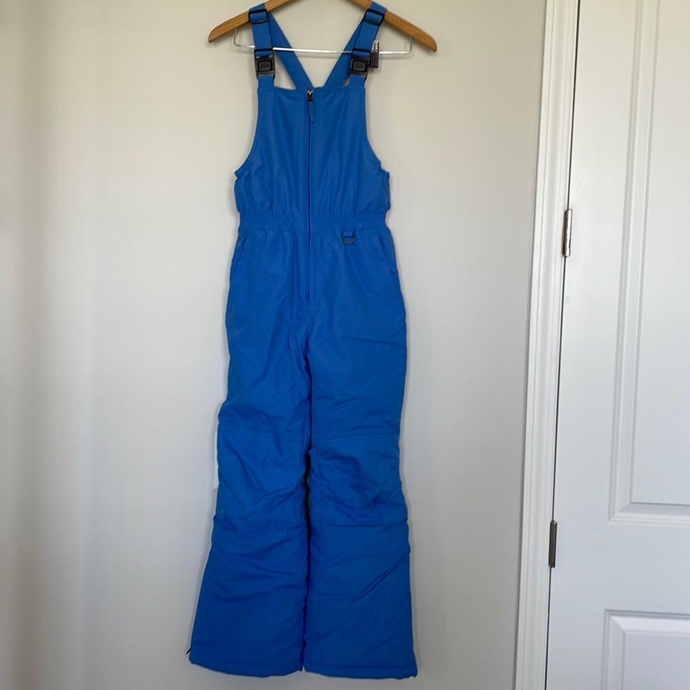 Lands’ End Unisex Kids Blue Snow Bibs - 12S NWOT